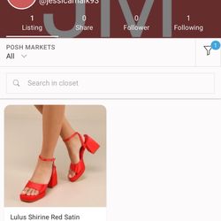 Red Heels 8.5 Never Worn - Changed Mind 