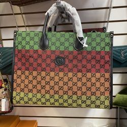 Multi Color Apricot Tote Bag