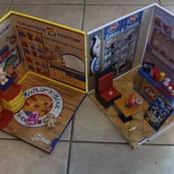 Mi World Real World Made Mini Dairy Queen & Build A Bear Workshop Playsets 