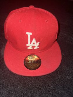 Red Dodgers Fitted Hat