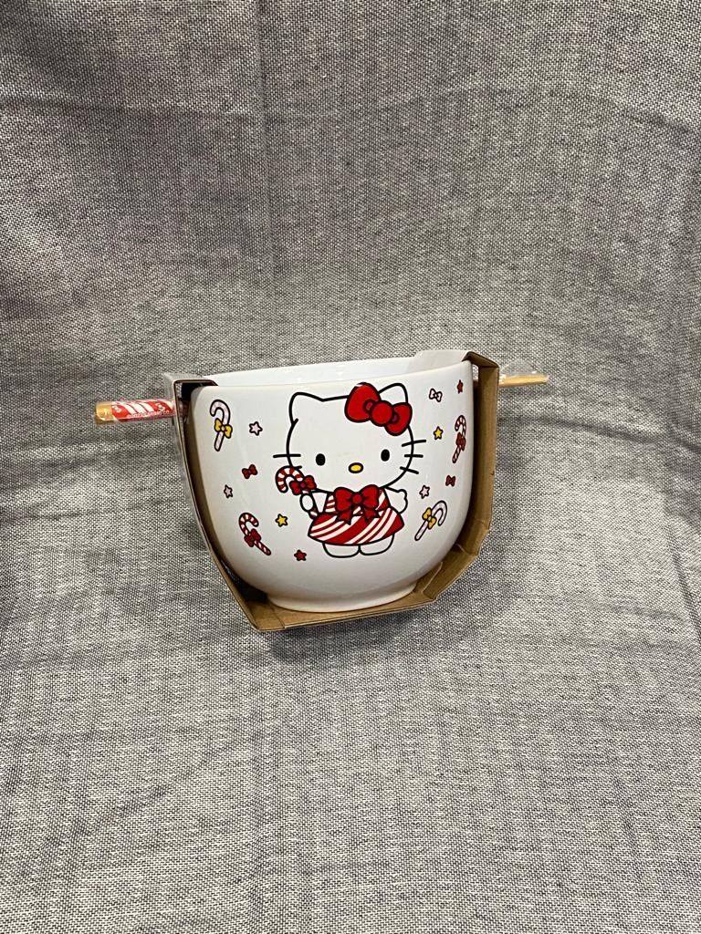 Hello Kitty Bowl With Chopsticks