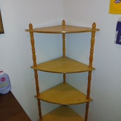 Wood Corner Shelf 