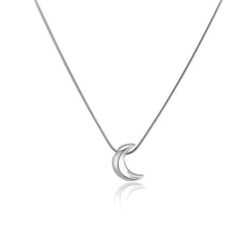 925 Sterling Silver Women's Moon Pendant Necklace Gift 
