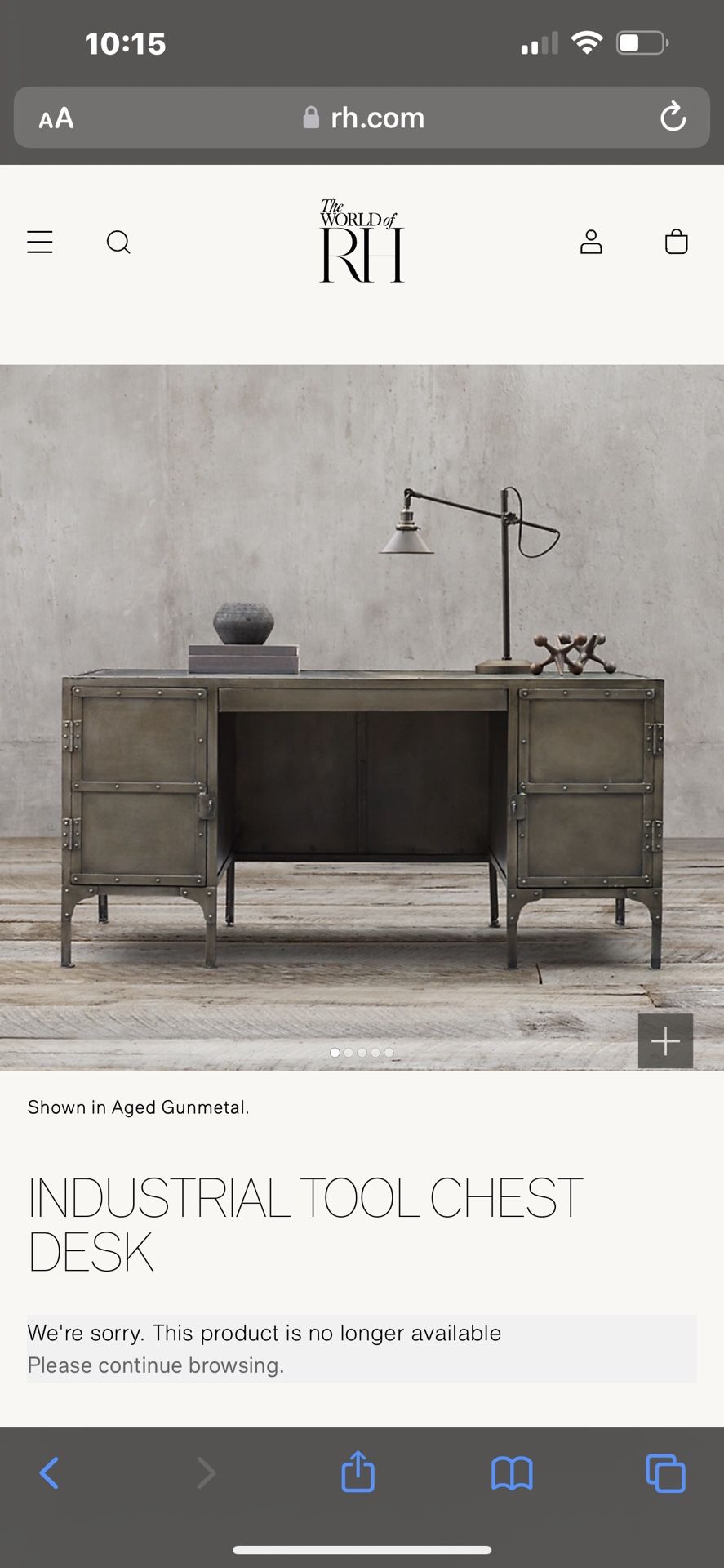 RH - RESTORATION HARDWARE DESK