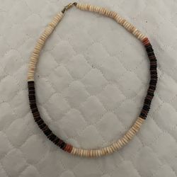 15 Inch Natural Multicolor Unisex Puka Shell Necklace- Twist Closure