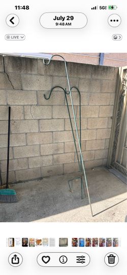Tall Metal Shepherd's Hook Plant Hangers