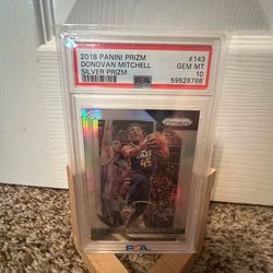 Donovan Mitchell Silver Refractor RC PSA 10