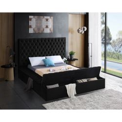 Large king size bed with storage