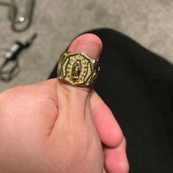 Gold Plated Virgin Mary Ring