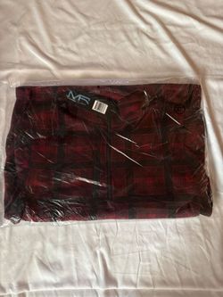 XL flannel red black plaid jacket