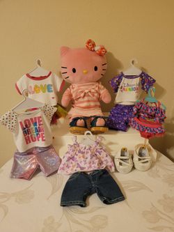 Hello Kitty Build A Bear  Pink Plushie Bundle