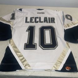John Leclair Pittsburgh Penguins Ccm Jersey Mens Medium Sewn Clean White Mic