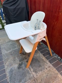 Stokke Steps High Chair, White, Set of 2, Complete with Baby Set & Tray