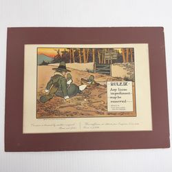 Vintage A. Crombie Golf Rules Print Rule IX Loose Impediments Romeo Juliet Art