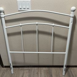 White Twin Headboard 