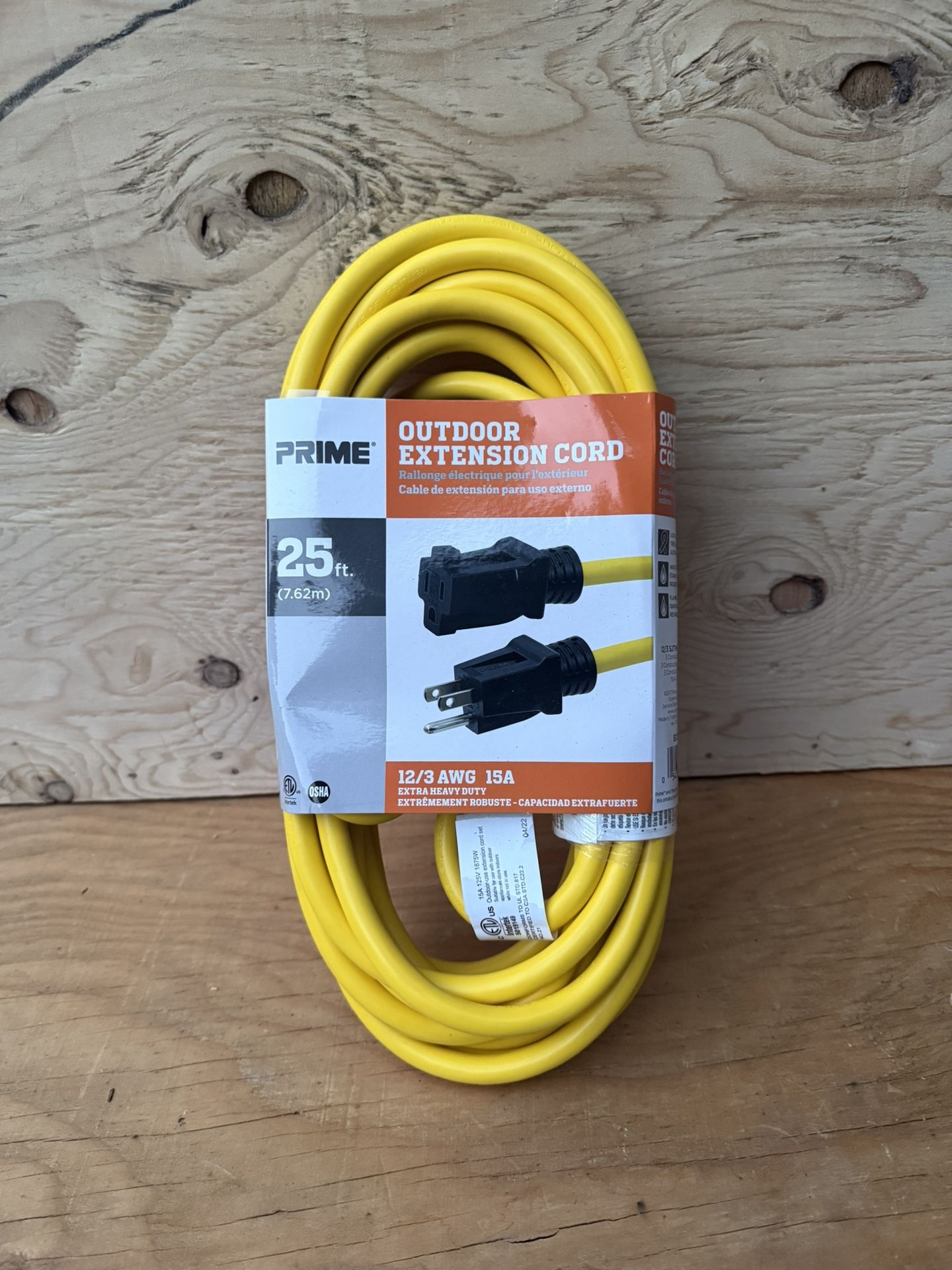 ELECTRICAL > EXTENSION CORDS > EXTENSION CORDS > 12/3 25 OUTDR CORD