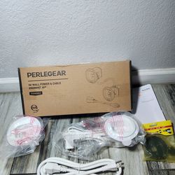 Perlegear in-Wall Cable Management Kit, TV Cord Hider for Wall Mounted TV and Speakers, Power and Low Voltage Wire Management. Includes Drill Template