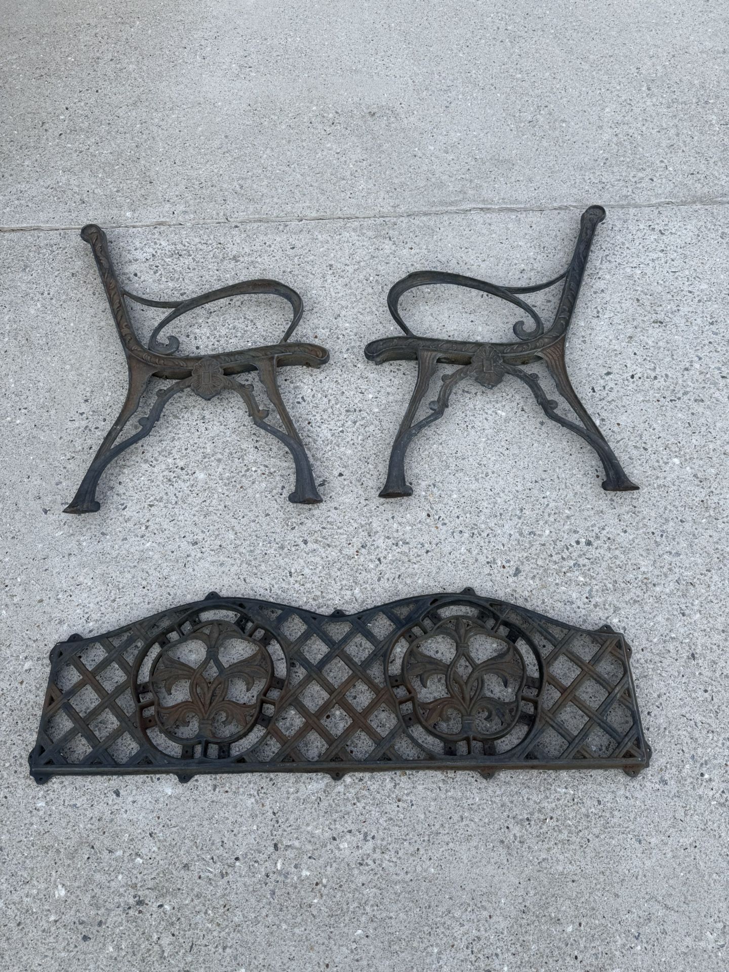 Antique Cast Iron Bench Frame