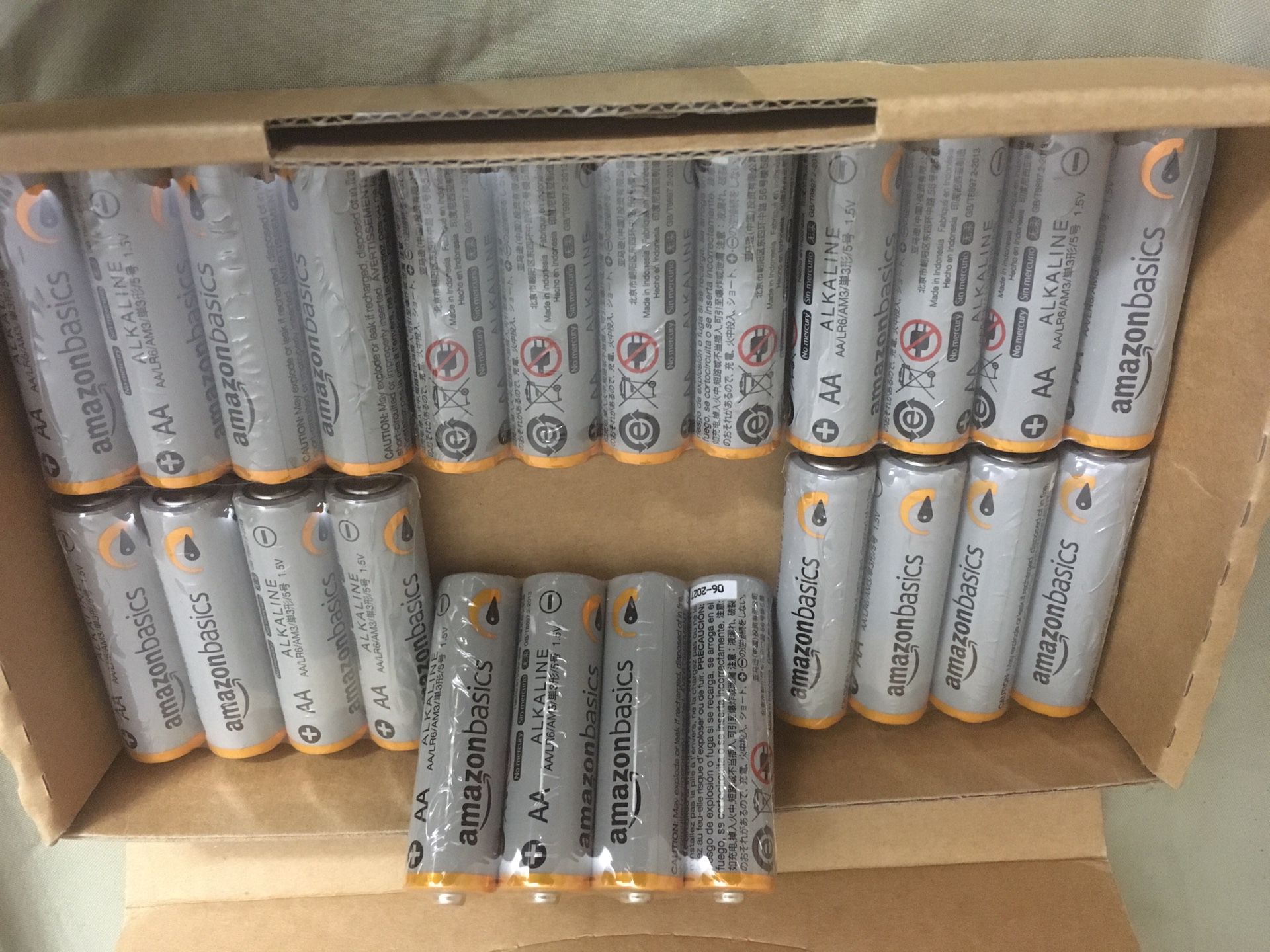 Amazon basics AA batteries 12 count