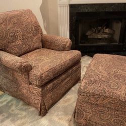 Upholstery Chair And Ottoman By Calico Corner