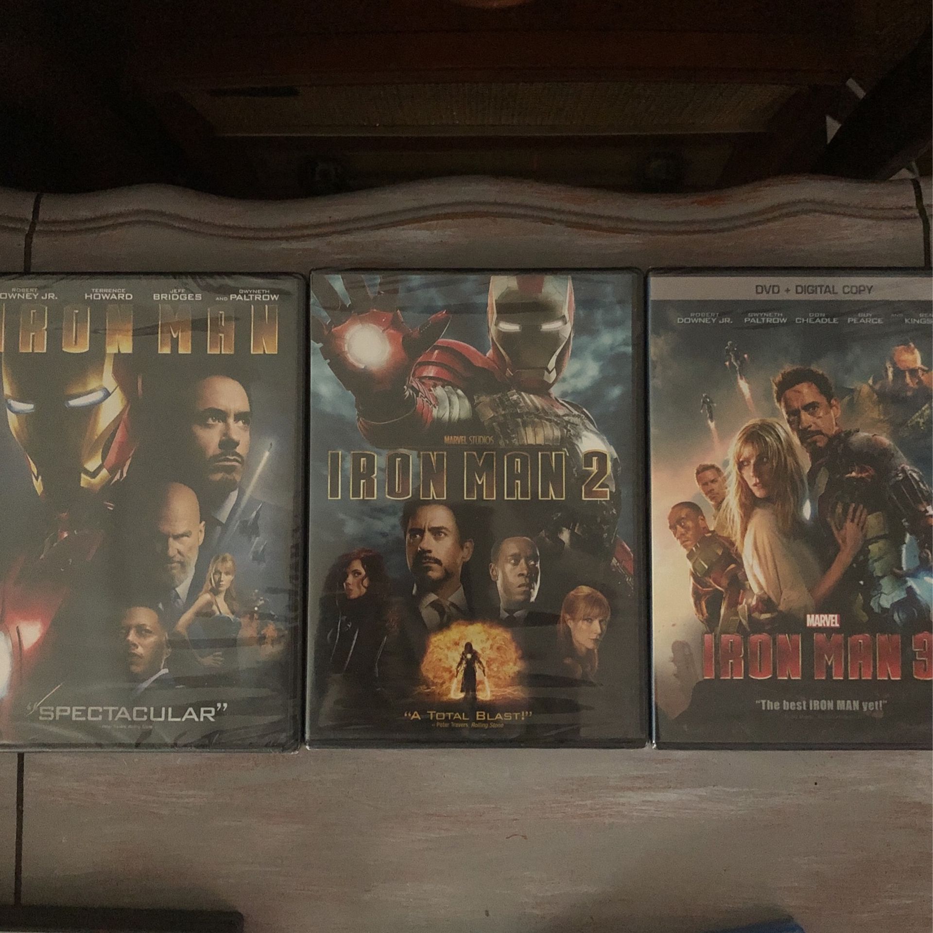 New, Never Opened Movies ,Iron Man 1 2 & 3