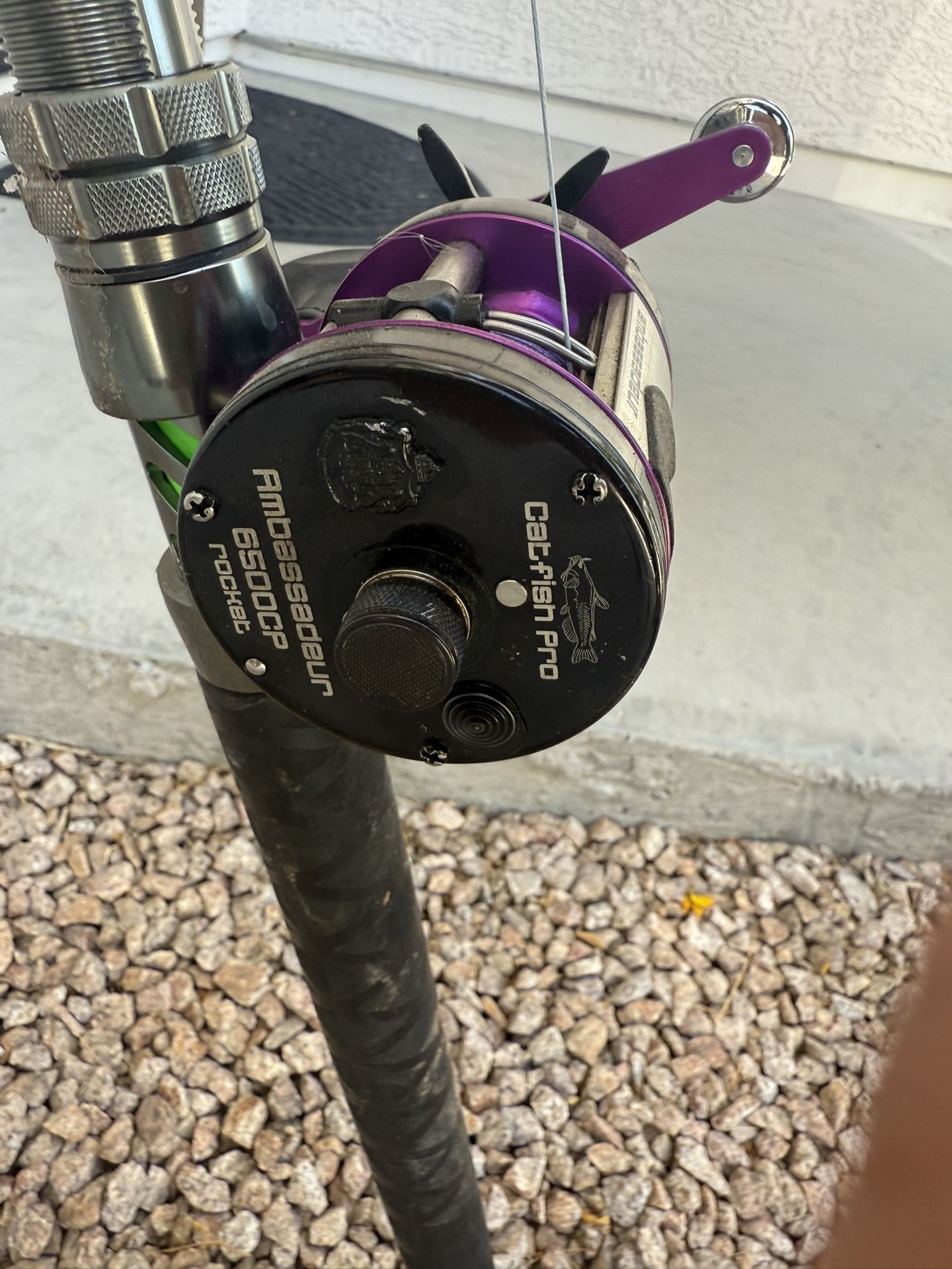 Abu Garcia Catfish Pro Purple Haze Fishing Reel Hellcat Fishing Rod