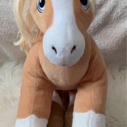 Build a bear 17” horse & hearts palomino pony plush