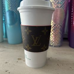 Starbucks Cup With Louis Vuitton Sleeve