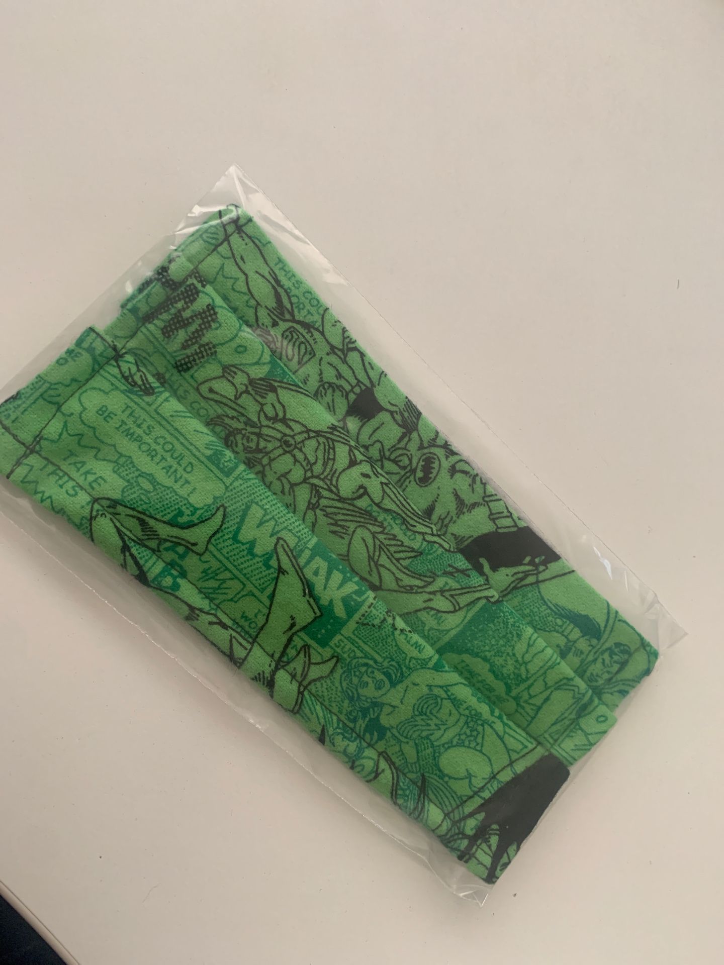 Green marvel comics reusable washable face mask including filter