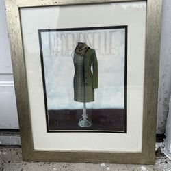 19” X 23” Framed MADAMOISELLE print Ad