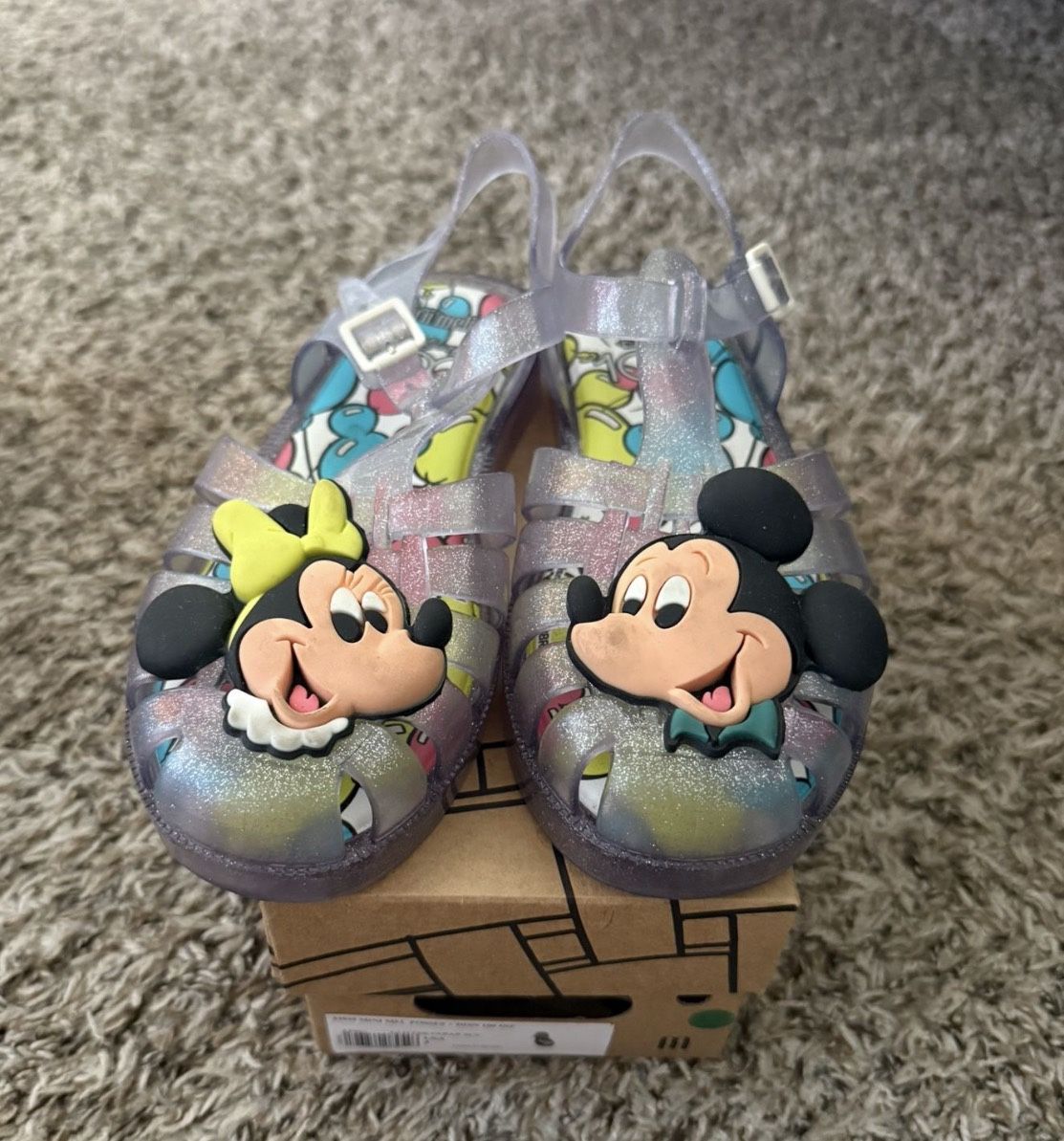 Disney Mickey And Minnie Mini Melissa Sandals 