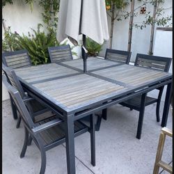 Macy’s Home 8 Seat Outdoor Dining Table With Imbrella