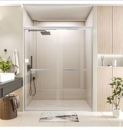 Glass sliding shower door 44-48 x 72