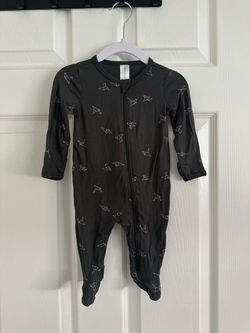 Baby Zip-Up Footed Sleeper Origami Print