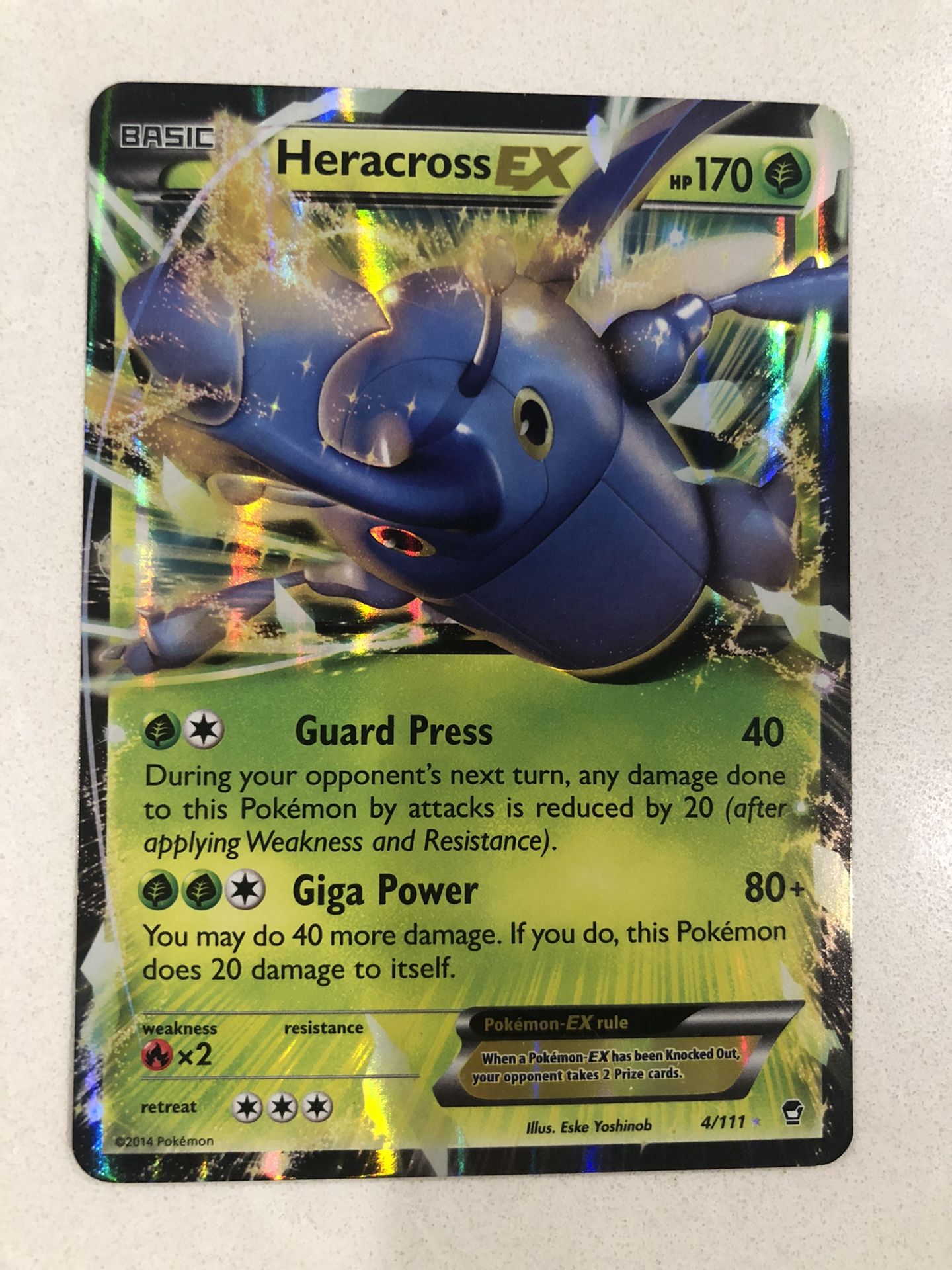 Heracross EX 4/111 XY Furious Fists Holo Ultra Rare Pokemon Card