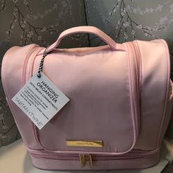 Tartan & Twine Hanging Organizer With Brush Compartment  Pink NWT