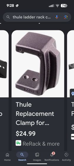 12 Thule ladder rack clamps.  $10