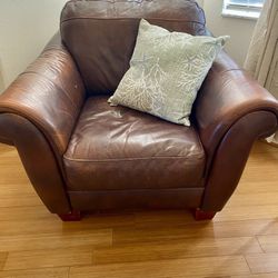 Oversized Faux Leather Chair