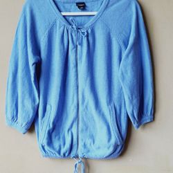 Canyon River Blues Women's L Large Zip Up Sweater Top long sleeve t tee shirt Sweatshirt
