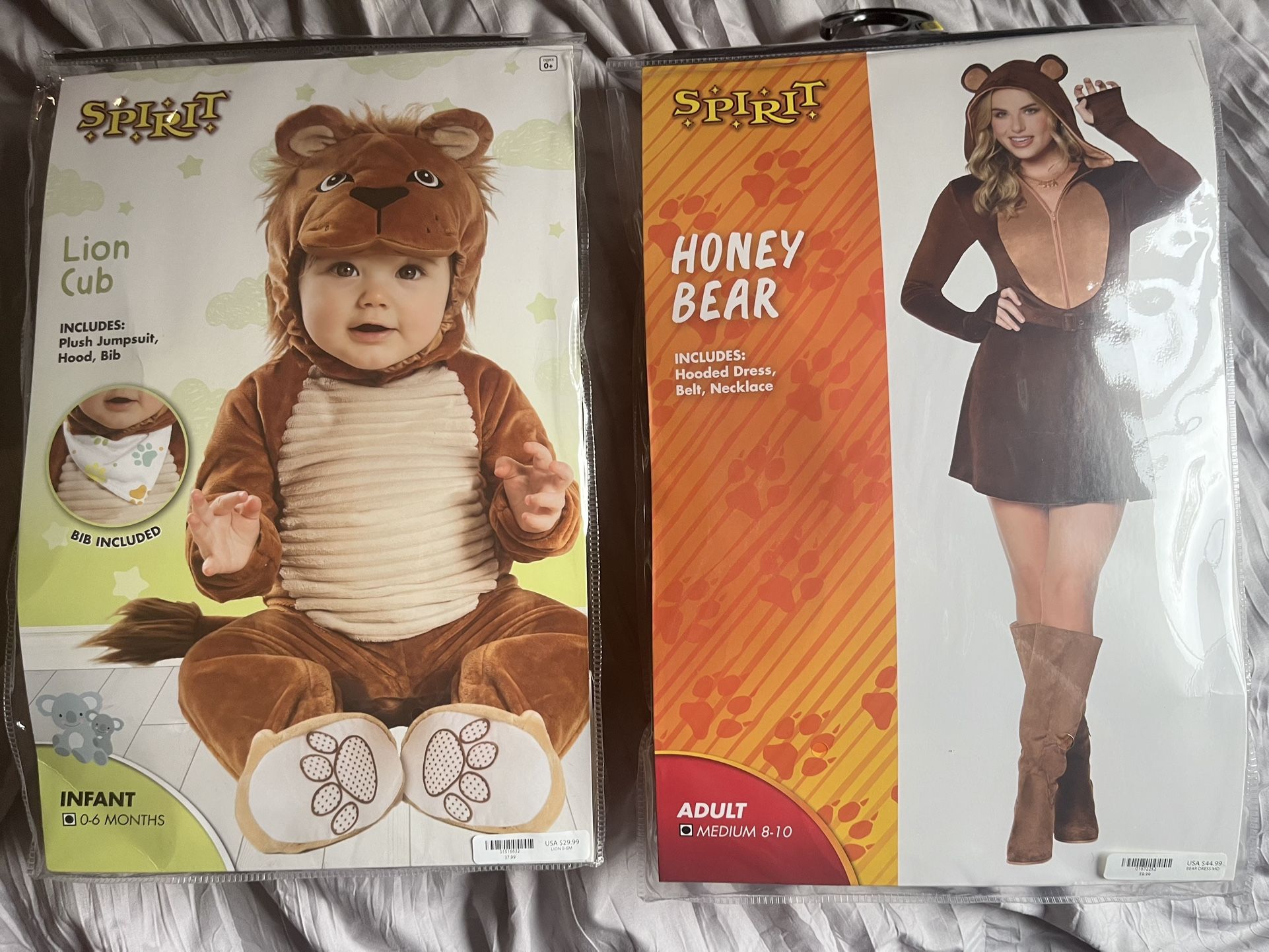 Mommy Honey Bear And Baby Lion Cub Halloween Costumes!