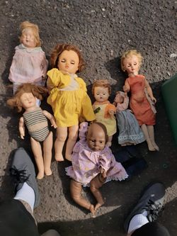 Antique and vintage doll collection.