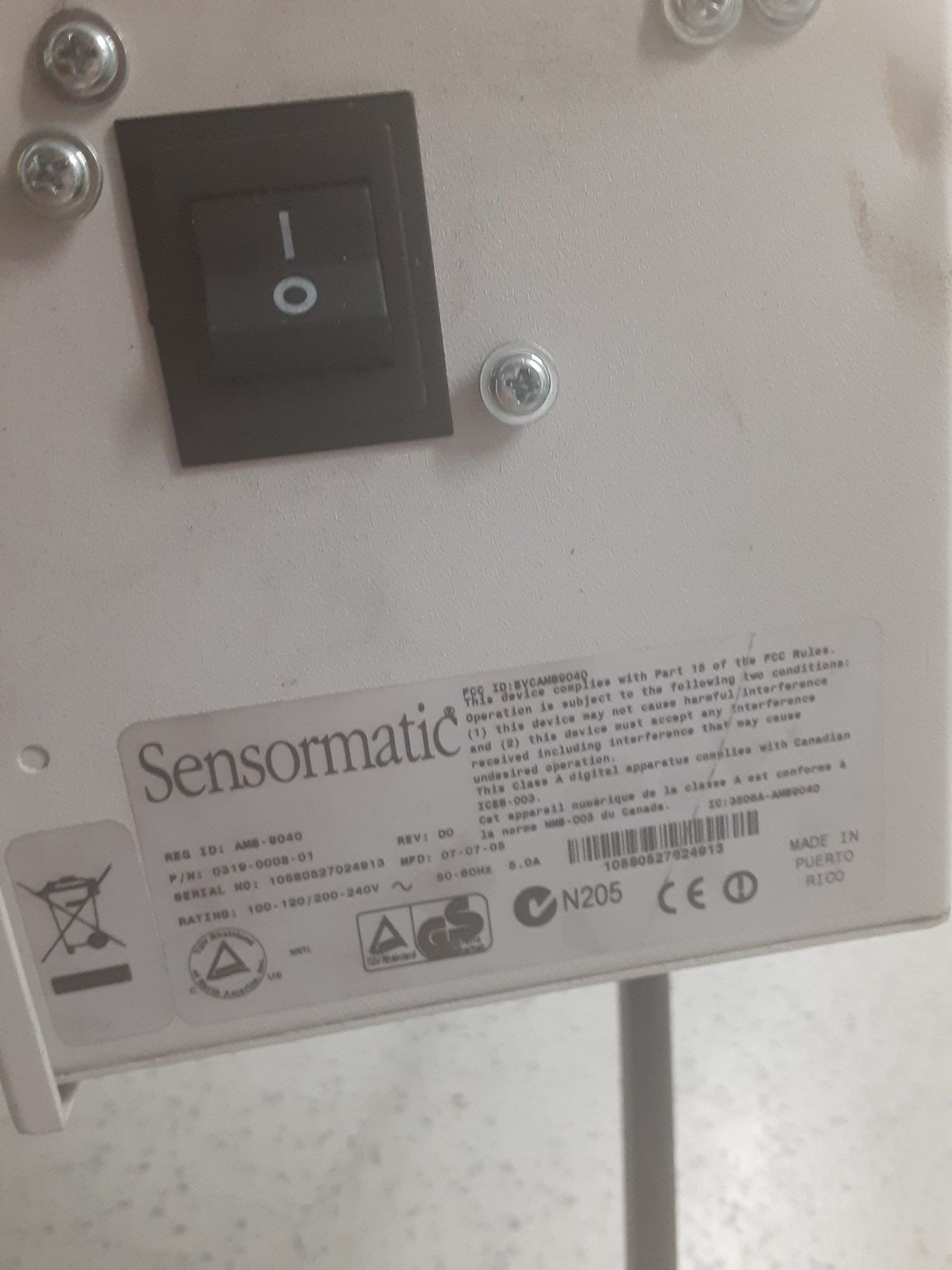 Sensormatic security system