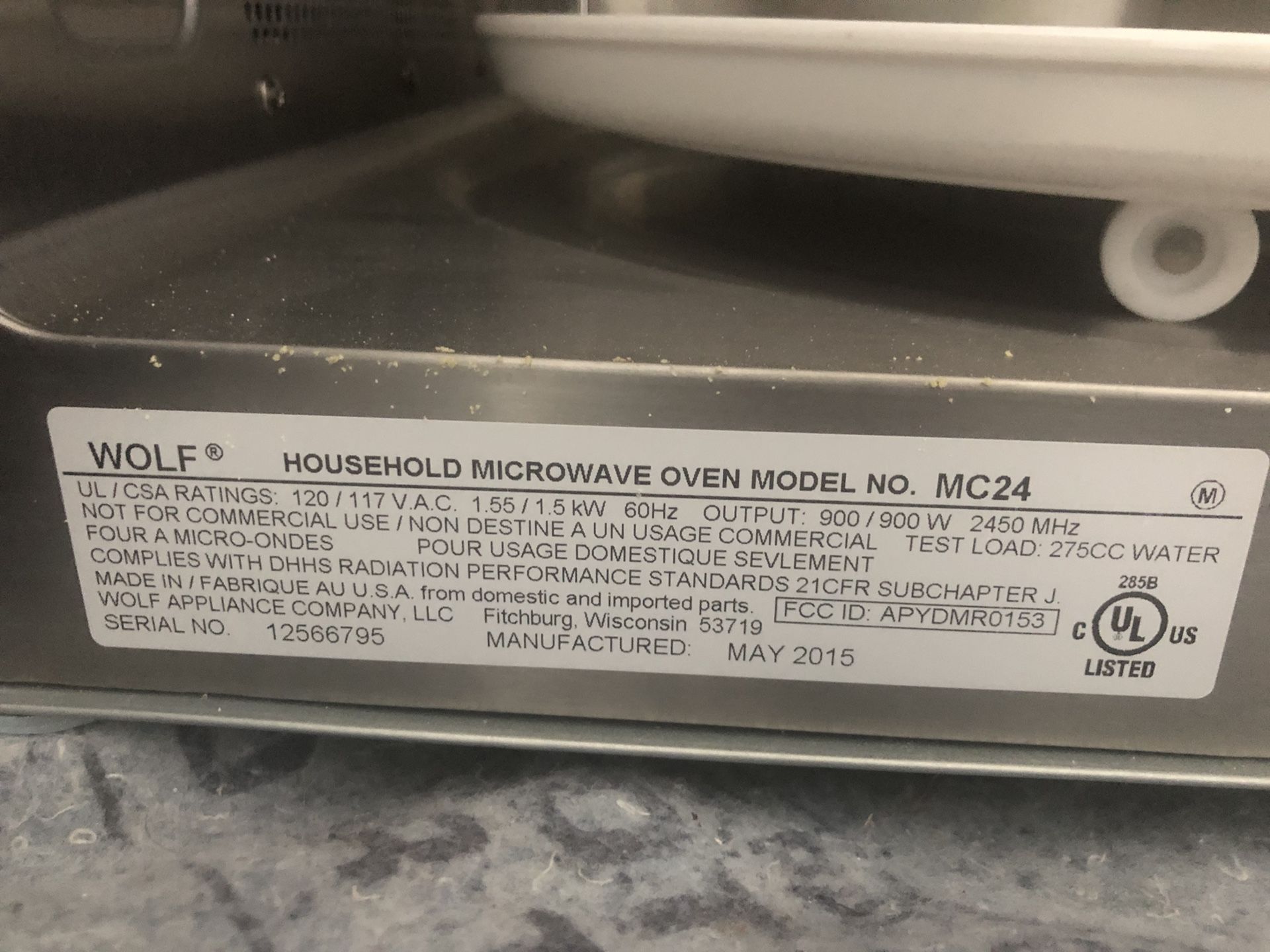 Wolf 24 Convection Microwave Oven (MC24)