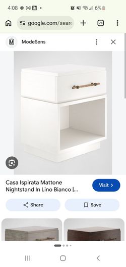 Casa Ispirata Mattone Nightstand Lino Bianco