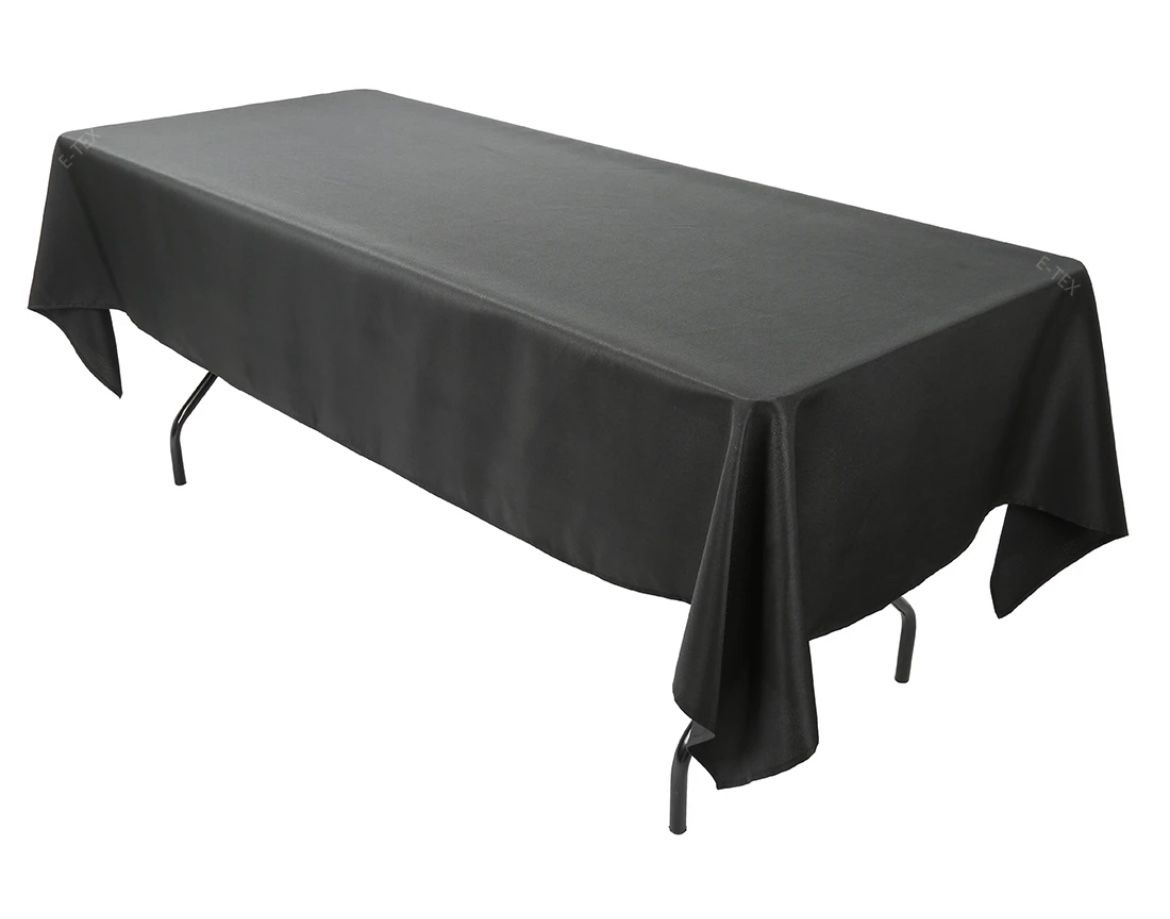 Black Tablecloths, 60”x102”