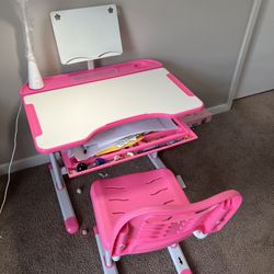 Kids Study Desk With Tilt Desktop LED Light
