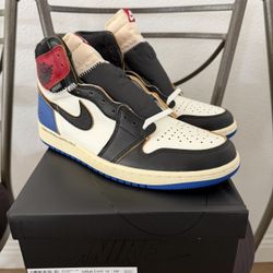 NEW UNION Air Jordan 1 High Retro OG SP Black White Varsity Red 