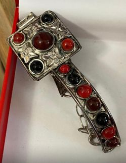 Pulsera Stainlend Piedras indu antiguo