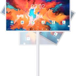 32-Inch Portable TV with Incell Touch Screen | 6G RAM+128G Storage | 1080P TV on Wheels | Bestie Screen Built-in | 8H Video Play Time | Android OS | F