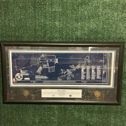 Highland Mint *NRA*Armalite Rifle Limited Edition RARE Blueprint Vinyl Mat Print